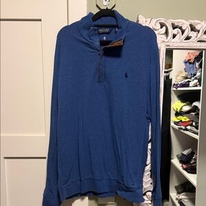 Polo by Ralph Lauren Royal Blue Long-Sleeve Quarter-Zip Pullover